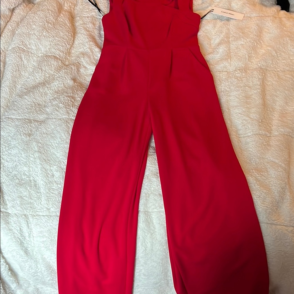 Calvin Klein Vibrant Red Jumpsuit
